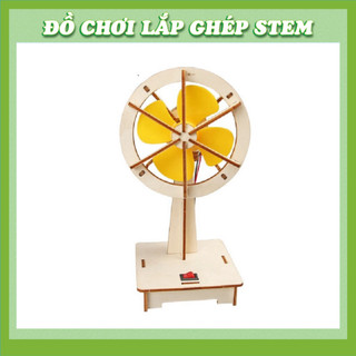 Quạt lắc đầu mẫu 2 - Học liệu giáo dục STEM STEAM - Đồ chơi lắp ghép gỗ