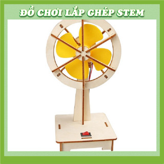 Quạt lắc đầu mẫu 2 - Học liệu giáo dục STEM STEAM - Đồ chơi lắp ghép gỗ