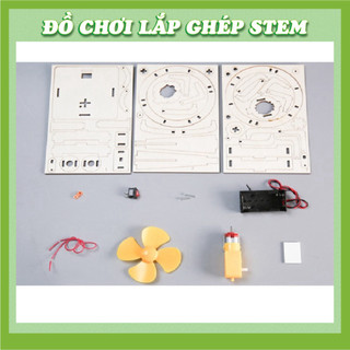 Quạt lắc đầu mẫu 2 - Học liệu giáo dục STEM STEAM - Đồ chơi lắp ghép gỗ