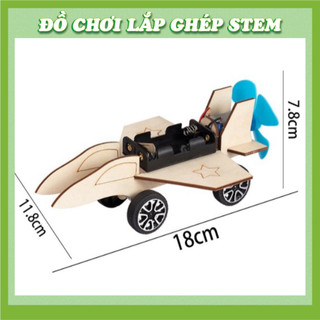 Máy Bay Chiến Đấu - Học liệu giáo dục STEM STEAM - Đồ chơi lắp ghép gỗ