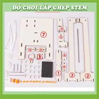 Cần Cẩu Quay Tay - Học liệu giáo dục STEM STEAM - Đồ chơi lắp ghép gỗ