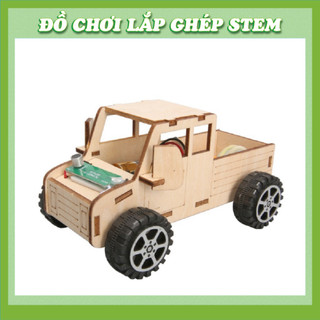 Xe điều khiển bằng giọng nói - Học liệu giáo dục STEM STEAM - Đồ chơi lắp ghép gỗ