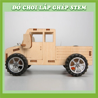 Xe điều khiển bằng giọng nói - Học liệu giáo dục STEM STEAM - Đồ chơi lắp ghép gỗ