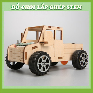 Xe điều khiển bằng giọng nói - Học liệu giáo dục STEM STEAM - Đồ chơi lắp ghép gỗ