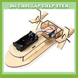 Ca Nô/Tàu Thủy Mẫu 2 - Học liệu giáo dục STEM STEAM - Đồ chơi lắp ghép gỗ