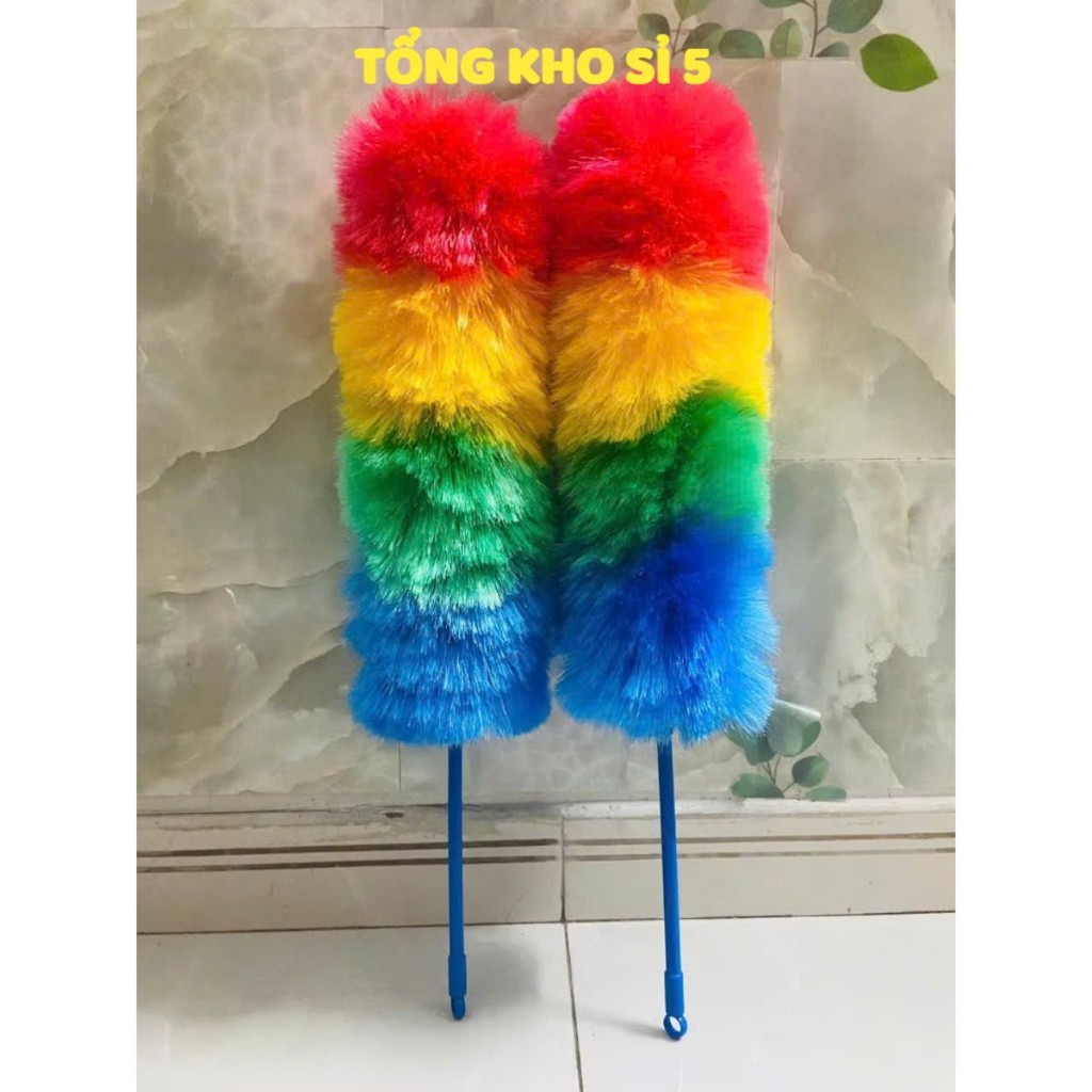 CHỔI PHỦI BỤI SẮC MÀU, Chổi Quét Phủi Bụi Cầu Vồng - MÃ: CHOIQUETBUI78