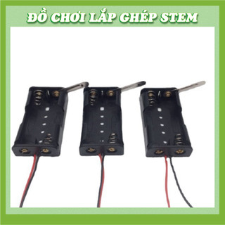 Đế pin AA 2 pin có công tắc, khay 3 pin, khay 4 pin - Phụ kiện ráp đồ chơi giáo dục STEM - Học liệu