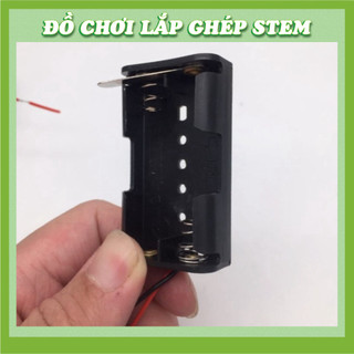 Đế pin AA 2 pin có công tắc, khay 3 pin, khay 4 pin - Phụ kiện ráp đồ chơi giáo dục STEM - Học liệu