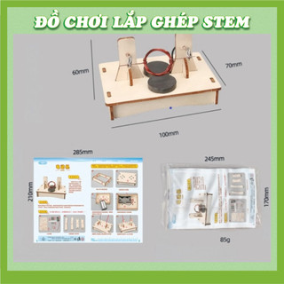 Bộ Lắp Ghép Động Cơ Điện - Học liệu giáo dục STEM STEAM - Đồ chơi lắp ghép gỗ