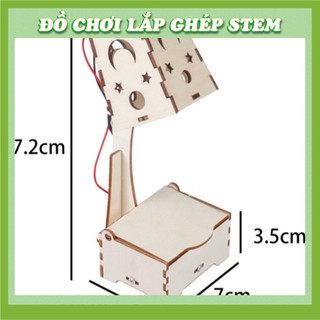 Đèn Bàn lớn Đầy Màu Sắc - Học liệu giáo dục STEM STEAM - Đồ chơi lắp ghép gỗ