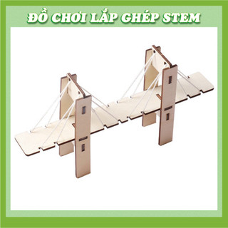 Cầu Dây Văng - Học liệu giáo dục STEM STEAM - Đồ chơi lắp ghép gỗ