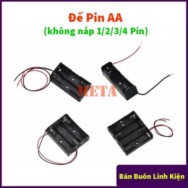 Đế Pin AA Không Nắp 1/2/3/4 Pin - Đế 1 Pin AA, Đế 2 Pin AA, Đế 3 Pin AA, Đế 4 Pin AA Pin