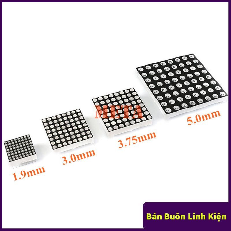 Led Matrix 8x8 1.9mm, 3mm, 3,75mm, 5mm màu đỏ | Shopee Việt Nam
