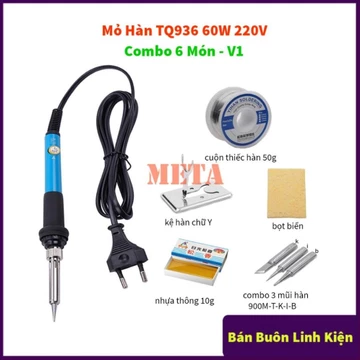 Mỏ Hàn TQ936 60W 220V có núm điều chỉnh nhiệt độ, Máy Hàn TQ936 - Mỏ hàn 936, máy hàn 936, tay hàn TQ936
