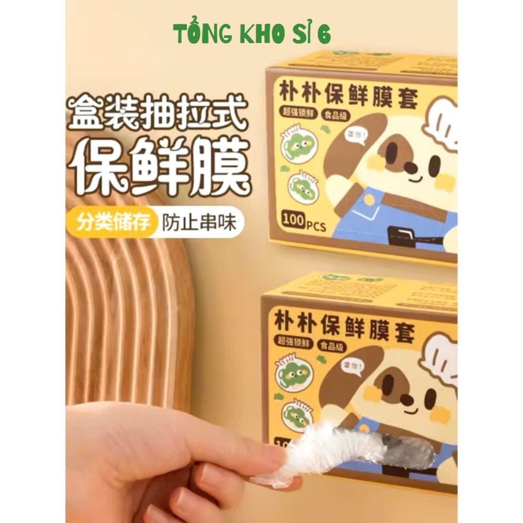 MÀNG BỌC THỰC PHẨM HỘP GIẤY,  BỌC THỰC PHẨM GẤU KÈM MÓC DÁN - MA:BOCTHUCPHAM