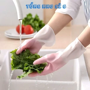 ĐÔI GĂNG TAY CAO SU 2 MÀU, gang tay rửa bát, Bao tay cao su 2 màu siêu dai rửa chén, giặt đồ, vệ sinh - MA:GANGTAY