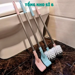 CỌ VỆ SINH ĐẦU TRÒN, ĐẦU VUONG, Cọ Toilet Cán Kim Loại Đầu Tròn Vệ Sinh Bồn Cầu 50CM Chắc Chắn - MA:COVESINH65