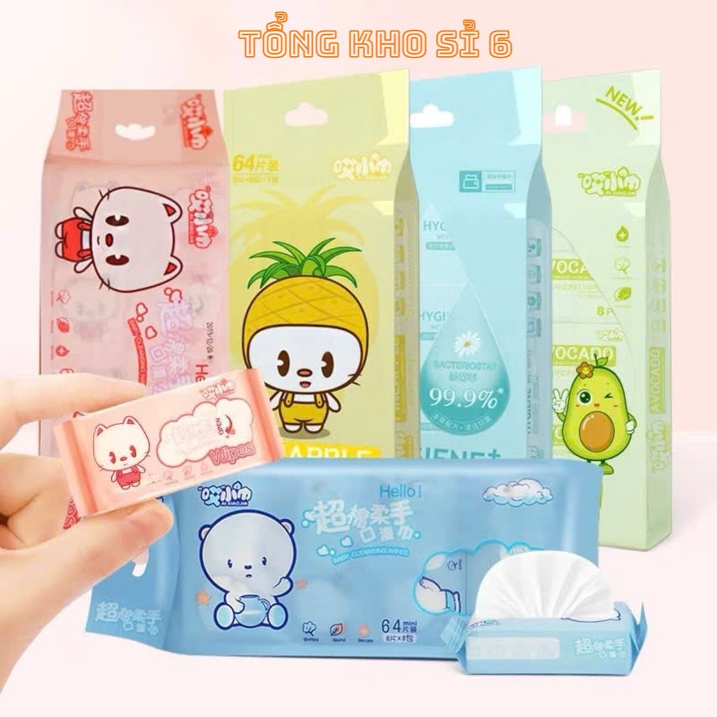 Khăn Ướt Mini, Giấy Ướt Cao Cấp Bỏ Túi, Tiện Lợi, Dễ Dàng Sử Dụng
