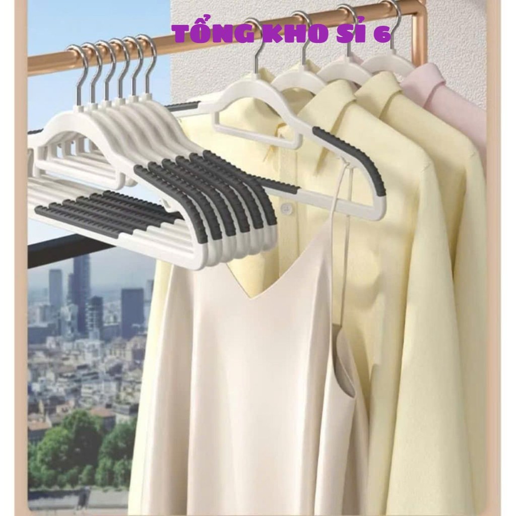 [COMBO 10]Móc treo quần áo chống trượt xoay 360 đa năng Móc nhựa cao cấp bền bỉ chịu vật nặng, MÓC CHỐNG TUỘT - MÃ: MOC