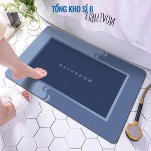 Thảm lau chân cỡ lớn chống trượt thấm nước nhanh, THẢM LAU CHÂN SILICON VUÔNG - MÃ: THAM3623