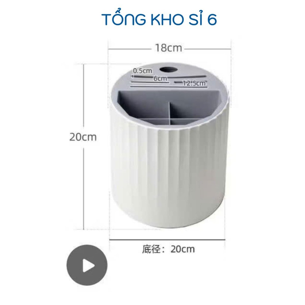 Ống Đũa Cài Dao Xoay 360 Kệ Cắm Đũa Thìa Dao Kéo Nhà Bếp Dạng Xoay Tiện Lợi, ỐNG ĐỰNG ĐŨA XOAY - MÃ: ONGDUA618