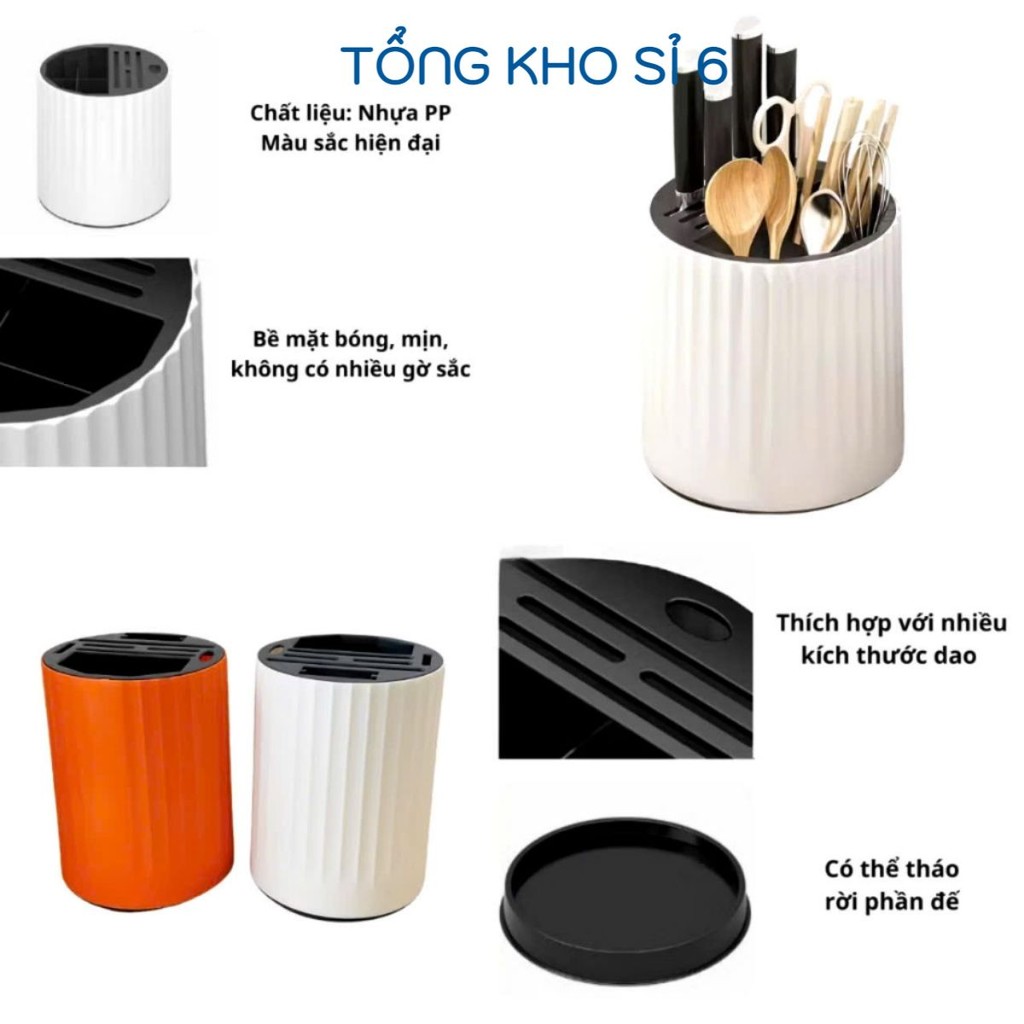 ỐNG ĐỰNG ĐŨA XOAY 360 , Hộp đựng đũa HÌNH TRÒN XOAY thông minh chia ngăn có khay hứng nước - HOPDUNGDUA17