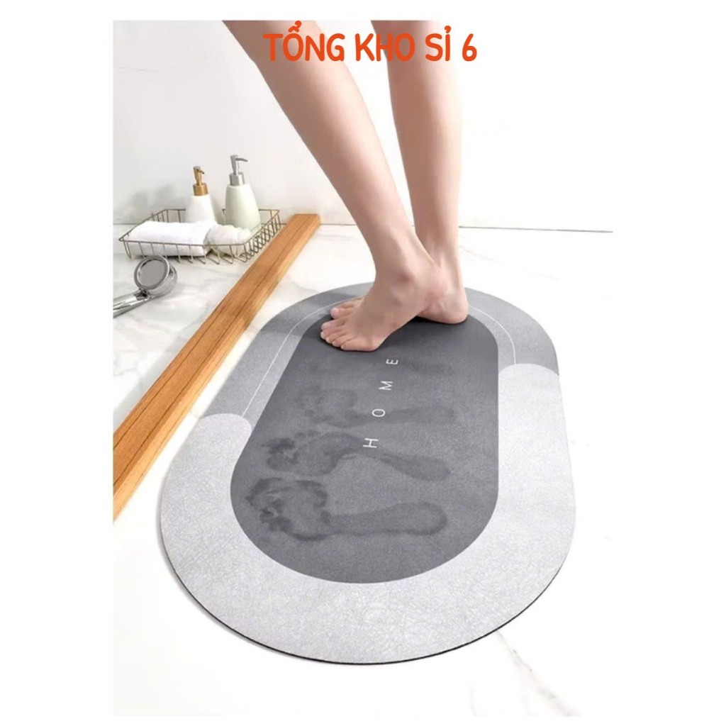 THẢM LAU CHÂN SILICON , Tấm thảm lau chân silicon ngẫu nhiên siêu thấm hút, chống trơn trượt decor nhà tắm - THAMLAUCHAN