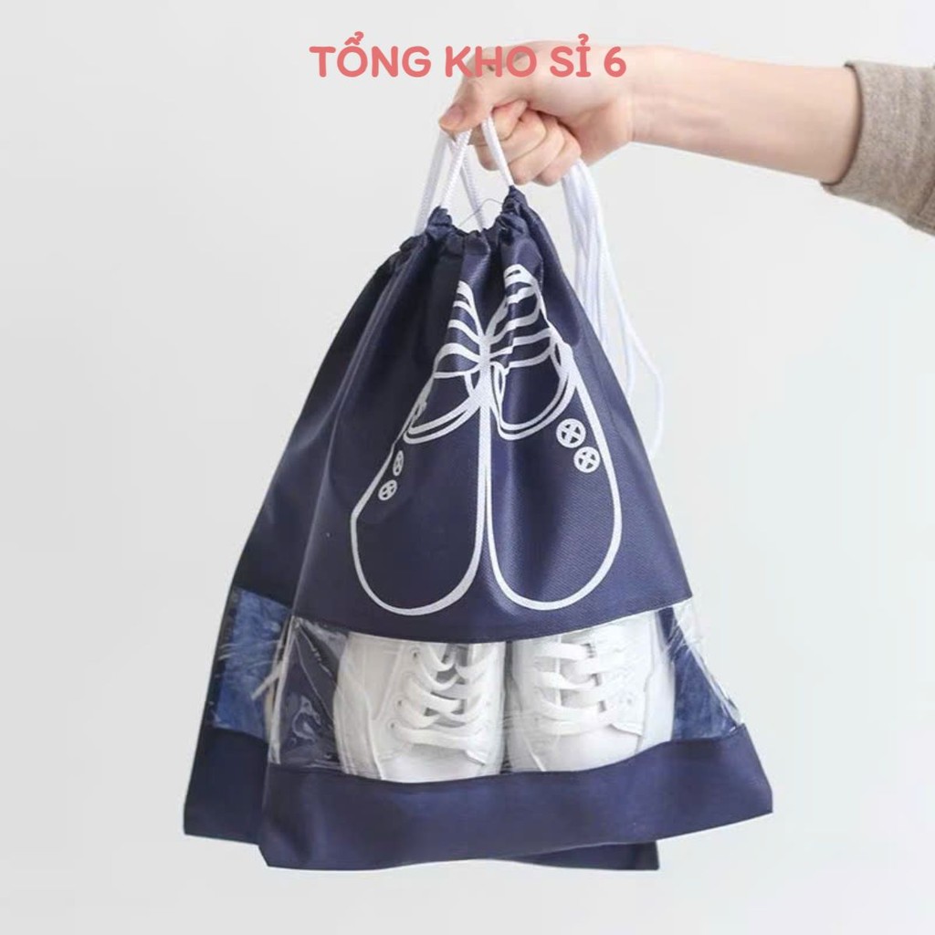 TÚI ĐỰNG GIÀY - COMBO 10 Túi Đựng Giày Dép Du Lịch Có Dây Rút Tiện Lợi , Túi Bảo Quản Giày Dép Thể Thao Chống Bụi Bẩn