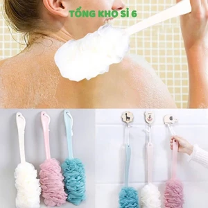 Cây Chổi Bông Tắm Có Cán Kì Cọ Lưng, CHỔI CHÀ LƯNG KÈM BÔNG TẮM CÁN DÀI - MÃ: BONGTAMCLUNG4