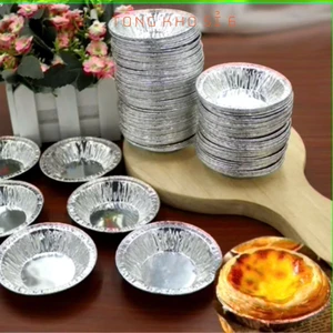 250 KHUÔN GIẤY BẠC LÀM BÁNH, Set 250 Khuôn giấy bạc Làm Bánh Tart Bằng Lá Nhôm - Đế, Chén Giấy Bạc: BATGIAYBACNUONG