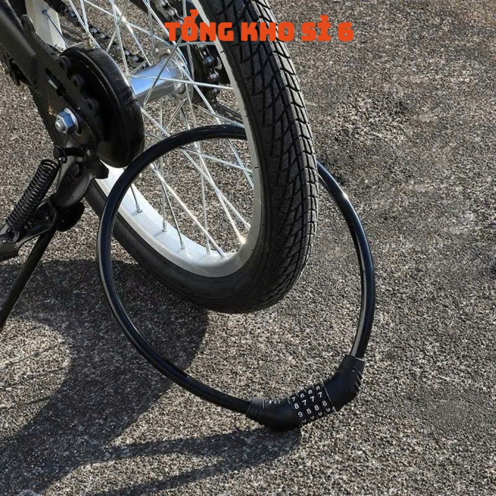 Dây khoá 4 số đổi được mật mã dễ dàng sử dụng an toàn cho xe,  KHÓA XE CHỐNG TRỘM - MÃ: KHOASO768,