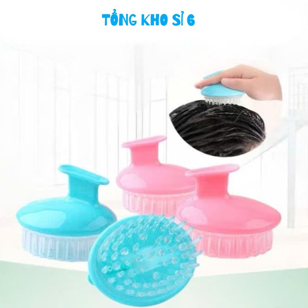 (COMBO 10)Lược gội đầu silicon, massage đầu thư giãn, làm sạch da đầu hiệu quả, LƯỢC MASSAGE - MÃ: LUOCGOIDAU724