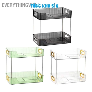 Kệ để đồ chữ nhật trong suốt 2 tâng nhựa việt nhật cao cấp KỆ ĐỂ ĐỒ MIKA 2 TẦNG: KEDEDO17