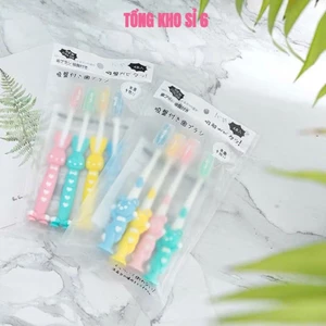 Set 4 Bàn Chải Gấu Xuất Nhật Siêu Đáng Yêu, BÀN CHẢI ĐÁNH RĂNG CHO BÉ - MÃ: BANCHAI589