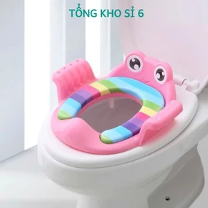 Bệ Bồn Cầu Cho Bé, LÓT BỒN CẦU ẾCH CẦU VỒNG CÓ TAY VỊN - MÃ: BONCAUCHOBE5