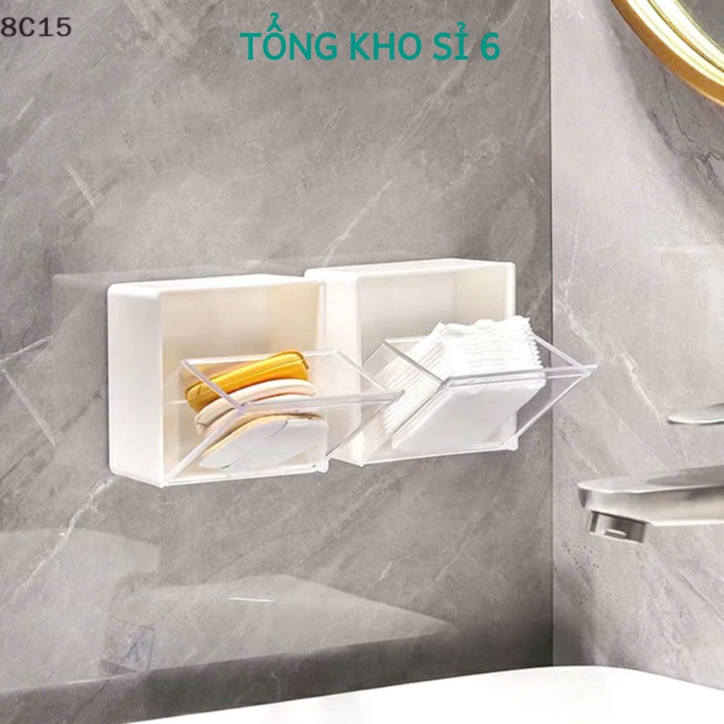 HỘP ĐỰNG ĐỒ NẮP LẬT TREO TƯỜNG,  Hộp lưu trữ treo tường Hộp đựng khăn bông bằng nhựa thiết kế bằng nhựa -  HOPDANTUONG48
