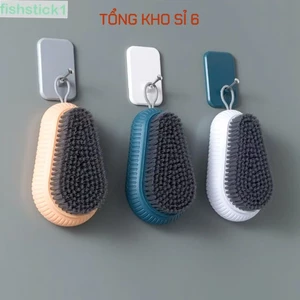BÀN CHẢI GIẶT ĐỒ , VỆ SINH NHÀ CỬA HÌNH HẠT ĐỖ CÓ MÓC TREO, 1 CẶP bàn chải chà tay, chân hình hạt đậu - BANCHAIGIATDO