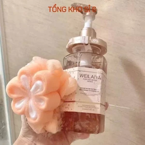 Bông Tắm Tròn Siêu Tạo Bọt Vệ Sinh Cơ Thể Hình Hoa, BÔNG TẮM HÌNH HOA 6 CÁNH - MÃ: BONGTAMTRON43