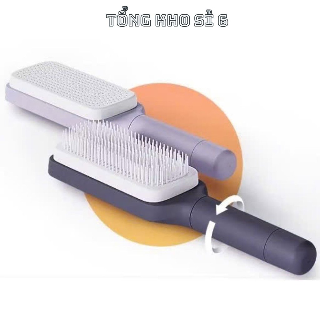 Lược chải tóc, lược xoay tự động làm sạch tóc, LƯỢC CHẢI TÓC GỠ RỐI TỰ XOAY - MÃ: LUOCGOROI3