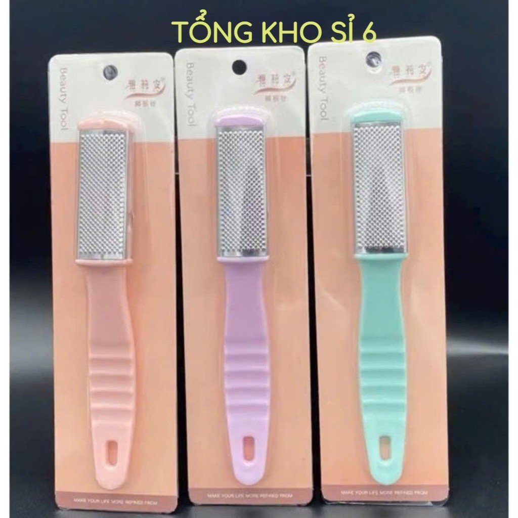 Cây chà gót chân inox 304,  DỤNG CỤ CHÀ GÓT 2 MẶT TIỆN LỢI - CHAGOT002