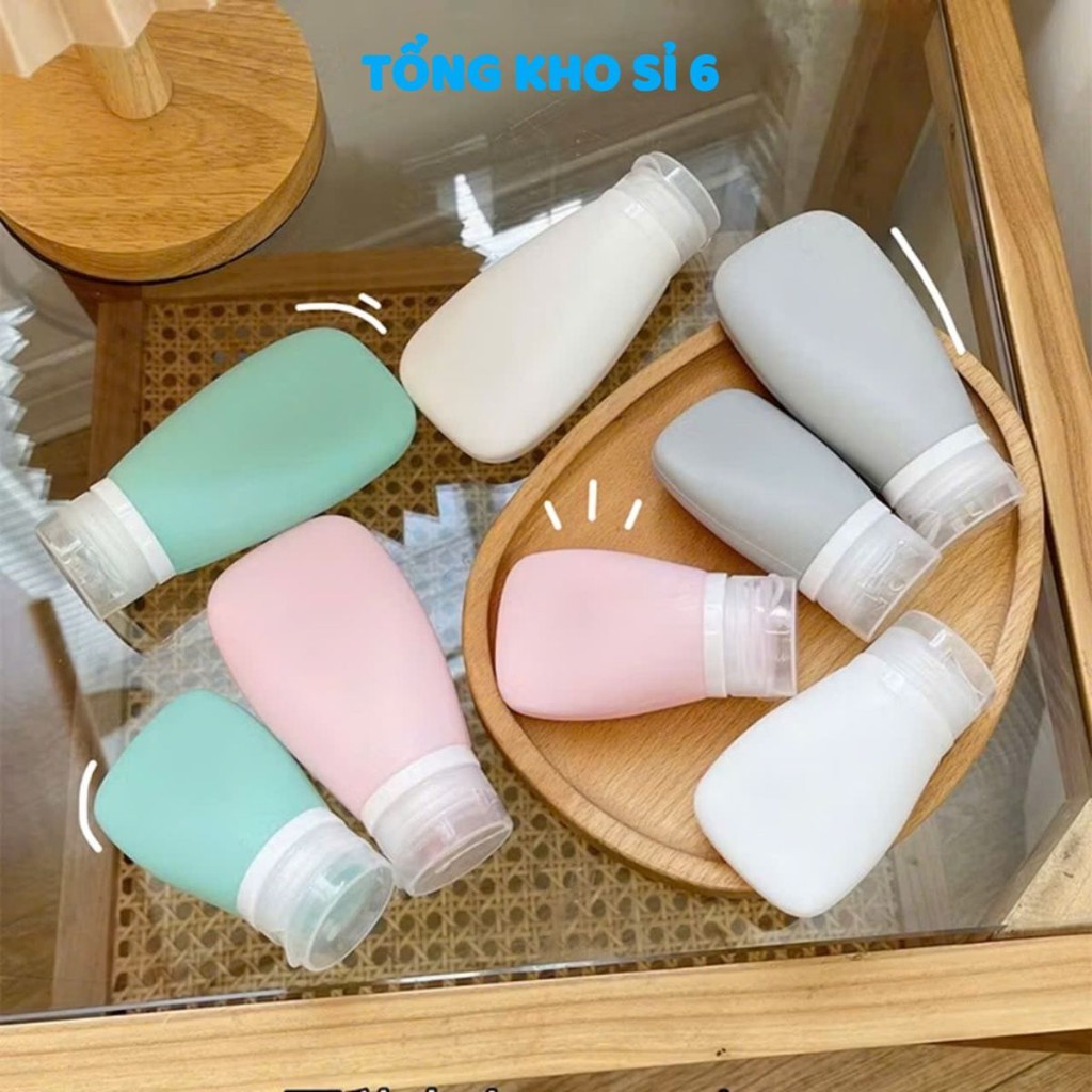 BỘ 3 LỌ CHIẾT SILICON MỀM,  Tuýp Silicon Chiết Mỹ Phẩm Du Lịch,Chai Lọ Chiết Đựng Dầu Gội, Sữa Rửa Mặt, Lotion- LOCHIET