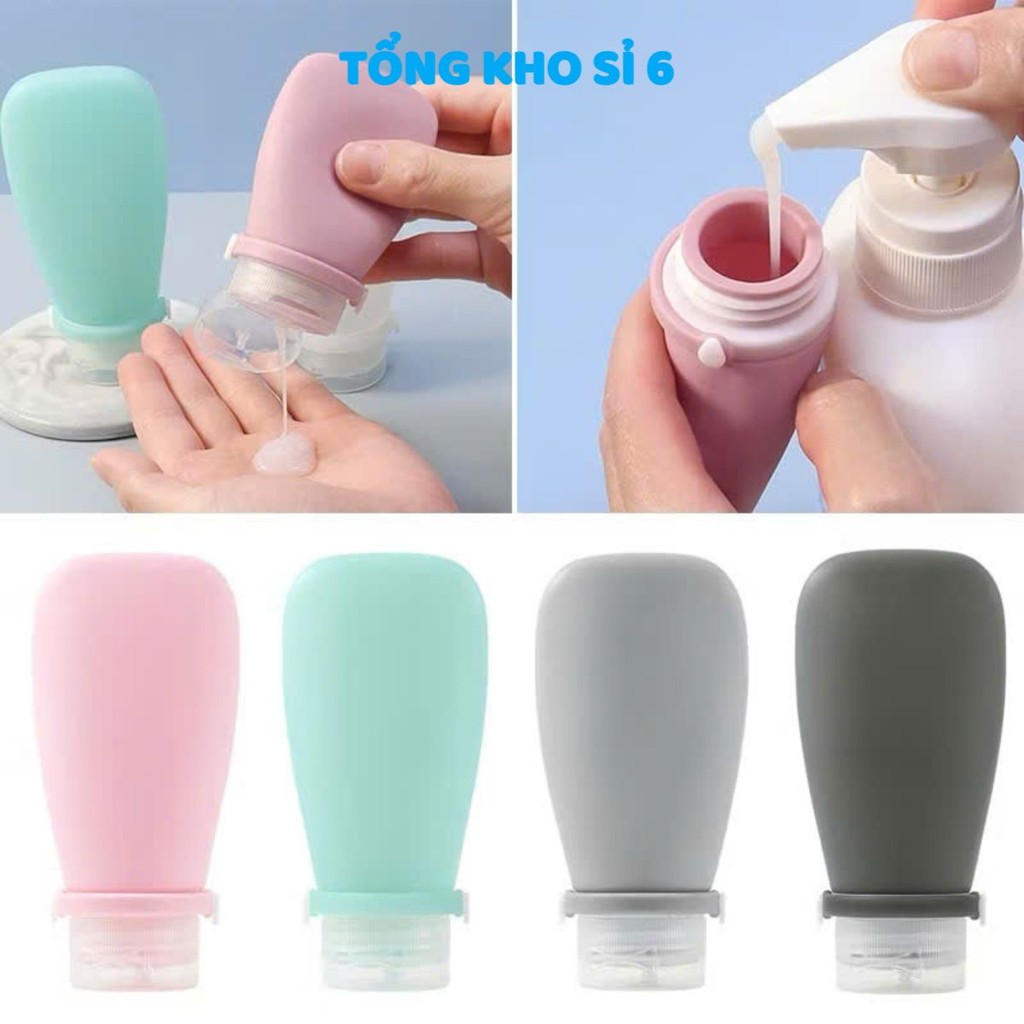 Set 3 Chai Chiết Dầu Gội/ Mỹ Phẩm Dạng Gel,  BỘ 3 LỌ CHIẾT SILICON MỀM - MÃ: LOCHIETMYPHAM23