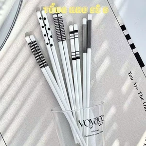 Đũa Chống Trượt Nhật Bản, Đũa Ăn Cơm Màu Trắng Sang Trọng Chống Mốc, SET 5 ĐÔI ĐŨA GỐM SỨ - MÃ: 0252