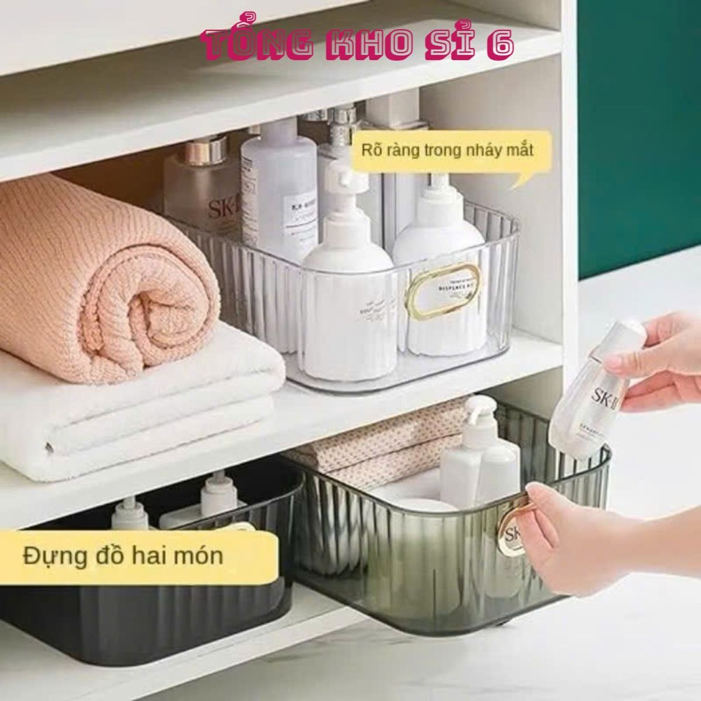 Khay Đựng Đồ Trong Suốt Kiểu Dáng Sang Trọng,  KHAY NHỰA ĐỂ BÀN ĐA NĂNG SIZE TO - MÃ: KHAYDUNGDO65
