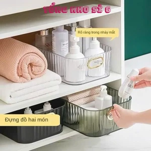 Khay Đựng Đồ Trong Suốt Kiểu Dáng Sang Trọng, KHAY NHỰA ĐỂ BÀN ĐA NĂNG SIZE TO - MÃ: KHAYDUNGDO65