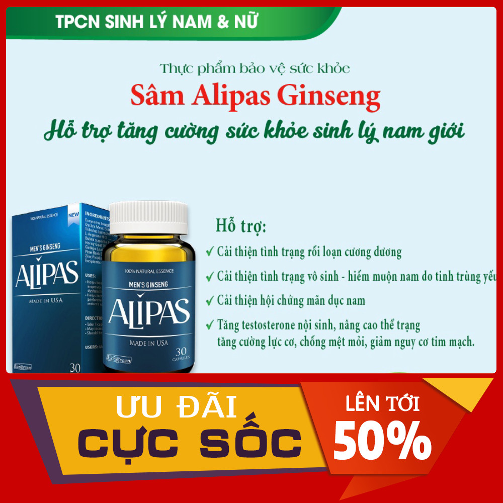 Sâm Alipas Ginseng (Hộp 1 lọ 30 viên) | Shopee Việt Nam