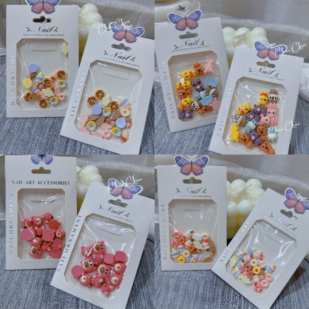Set charm bướm bạc ,charm bạc cao cấp, charm bướm mini , charm nơ mini , charm nơ nhựa