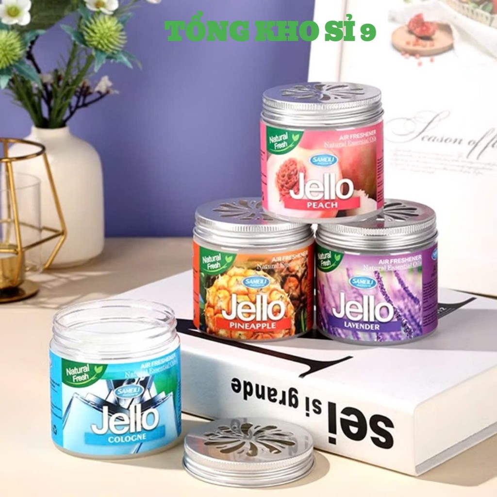 SÁP THƠM JELLO - COMBO 4 MÚI. Hộp Sáp Thơm Khử Mùi Thơm Phòng Jello Sáp Thơm Phòng Để Bàn, Ô Tô, Tủ Quần Áo: SAPTHOM98