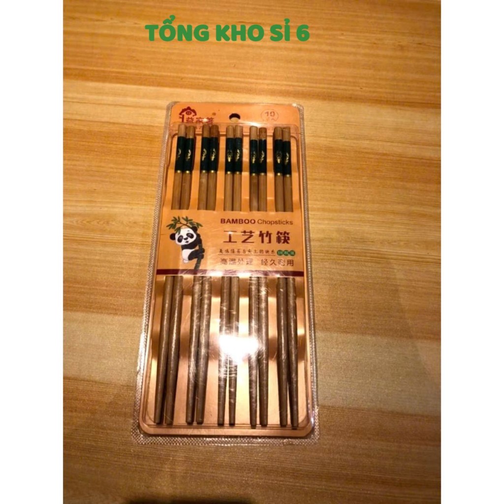 ĐŨA TRUC  VÂN ĐÁ,  VỈ 10 Đôi Đũa Tre Vân Đá Sang Trọng - Đũa Ăn Cơm Hàng Xuất Nhật Cao Cấp An Toàn Vệ Sinh - MA: DUA