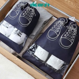 [COMBO 10]Túi đựng giày dây rút, túi đựng dây rút dày chất vải dày size lớn , TÚI ĐỰNG VẢI HÌNH ĐÔI GIÀY - MÃ: TUIDUNGGI